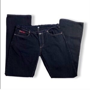 HARD TAIL Y2K Vintage Black Flare Wide Leg Jeans Size 30